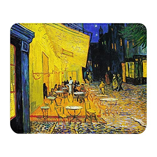 Mauspad aus Kunstleder Van Gogh Terrasse des Cafés am Abend Forum Square 1888 Mauspad aus Kunstleder Van Gogh Terrasse des Cafés am Abend Forum Square 1888 von Fabulous