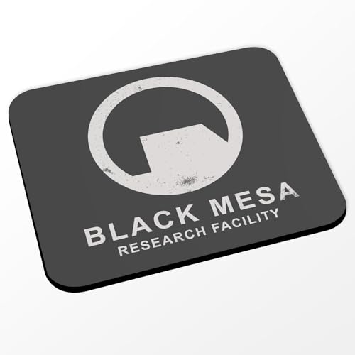 Mauspad schwarz – Black Mesa Research Facility Geek Spiele Videoserie Film – (Maße 24 x 20 cm) von Fabulous
