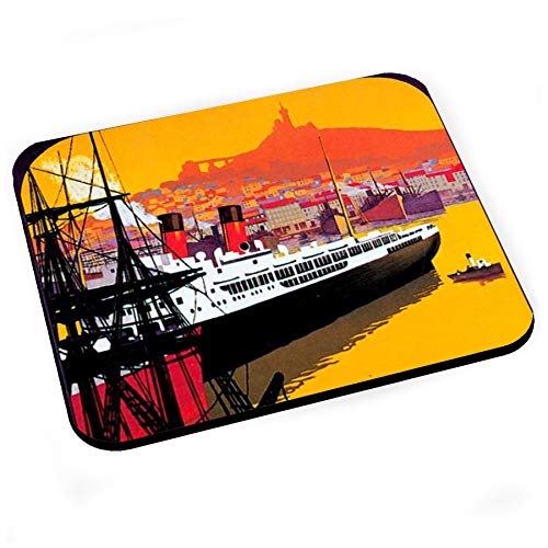 Mausunterlage Marseille Hafen Poster Vintage Reisen Art Deco 30er Jahre Mausunterlage Marseille Hafen Poster Vintage Reisen Art Deco 30er Jahre von Fabulous