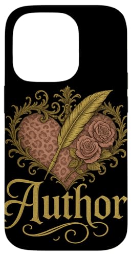 Autorenkugel im Vintage-Stil mit Altrosenherz und Rosen Hülle für iPhone 14 Pro von FabulousKeepsakes