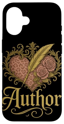 Autorenkugel im Vintage-Stil mit Altrosenherz und Rosen Hülle für iPhone 16 von FabulousKeepsakes