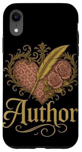 Autorenkugel im Vintage-Stil mit Altrosenherz und Rosen Hülle für iPhone XR von FabulousKeepsakes