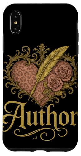 Autorenkugel im Vintage-Stil mit Altrosenherz und Rosen Hülle für iPhone XS Max von FabulousKeepsakes