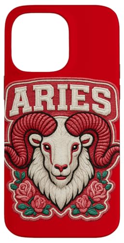 Fierce Widder Geschenk - Bold Zodiac Ram mit Rosen Hülle für iPhone 14 Pro Max Fierce Widder Geschenk - Bold Zodiac Ram mit Rosen Hülle für iPhone 14 Pro Max von FabulousKeepsakes