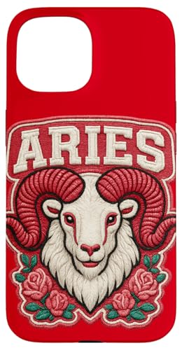 Fierce Widder Geschenk - Bold Zodiac Ram mit Rosen Hülle für iPhone 15 Fierce Widder Geschenk - Bold Zodiac Ram mit Rosen Hülle für iPhone 15 von FabulousKeepsakes