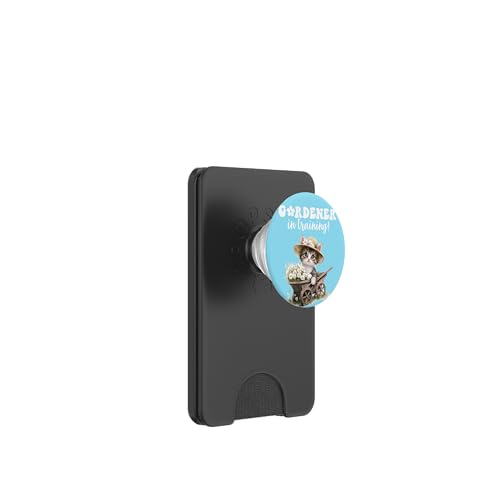 Gärtner im Training mit süßem Kätzchen und Gänseblümchen-Schubkarre PopSockets PopWallet für MagSafe Gärtner im Training mit süßem Kätzchen und Gänseblümchen-Schubkarre PopSockets PopWallet für MagSafe von FabulousKeepsakes