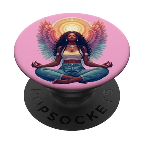 Meditationsengel PopSockets Klebender PopGrip von FabulousKeepsakes