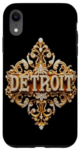 Schickes Gold und Diamant Detroit Geschenk Hülle für iPhone XR von FabulousKeepsakes