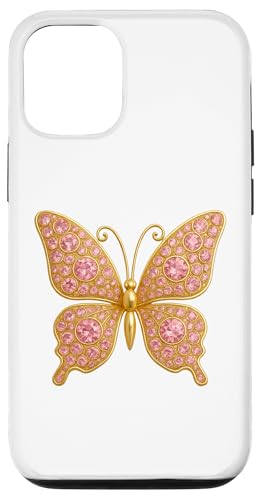 Schmetterling der Ausstrahlung: Diamant-Eleganz, rosa Bling Hülle für iPhone 12/12 Pro von FabulousKeepsakes