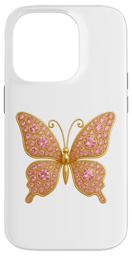 Schmetterling der Ausstrahlung: Diamant-Eleganz, rosa Bling Hülle für iPhone 14 Pro von FabulousKeepsakes