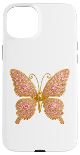 Schmetterling der Ausstrahlung: Diamant-Eleganz, rosa Bling Hülle für iPhone 15 Plus von FabulousKeepsakes