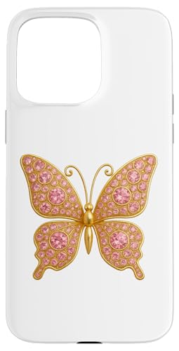 Schmetterling der Ausstrahlung: Diamant-Eleganz, rosa Bling Hülle für iPhone 15 Pro Max Schmetterling der Ausstrahlung: Diamant-Eleganz, rosa Bling Hülle für iPhone 15 Pro Max von FabulousKeepsakes