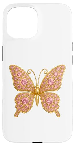 Schmetterling der Ausstrahlung: Diamant-Eleganz, rosa Bling Hülle für iPhone 15 Schmetterling der Ausstrahlung: Diamant-Eleganz, rosa Bling Hülle für iPhone 15 von FabulousKeepsakes