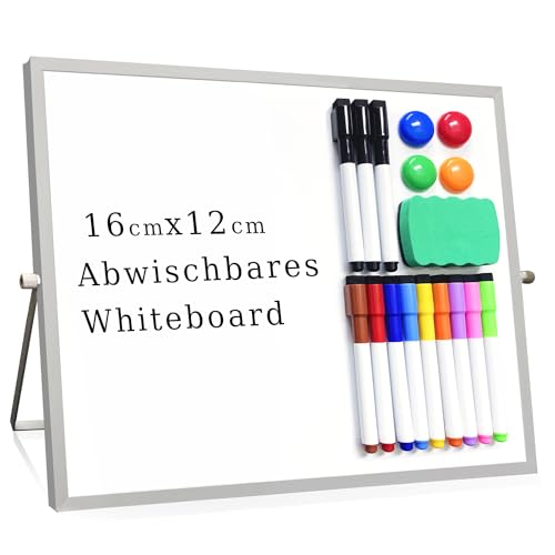 Fabutier Magnetisches Mini-Whiteboard 40 * 30 cm, A4 tragbares Desktop Whiteboard mit Ständer für Büro, Schule und Zuhause (40 x 30 cm) von Fabutier