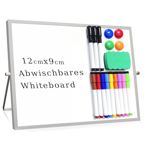 Fabutier Magnetisches Mini-Whiteboard 30 * 23 cm, A4 tragbares Desktop Whiteboard mit Ständer für Büro, Schule und Zuhause (30 x 23 cm) von Fabutier