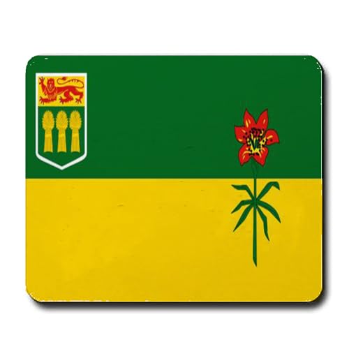 Mauspad mit Flagge von Saskatchewan, kanadische NL-Provinz, Geschenke, 240 x 200 x 4 mm, 2 Stück, Farbe: Saskatchewan von FaceYee