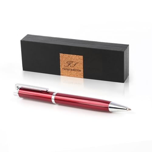 Facile Scriptum | Hochwertiger Premium Dreh-Kugelschreiber aus Metall mit schöner Geschenkbox | Modell Ventus Rot | Strahlend Rot und Silber Facile Scriptum | Hochwertiger Premium Dreh-Kugelschreiber aus Metall mit schöner Geschenkbox | Modell Ventus Rot | Strahlend Rot und Silber von Facile Scriptum