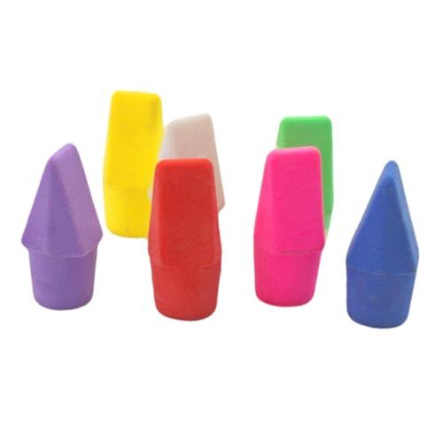 50/100 Stück Radiergummis, Bleistift-Oberseite, Radiergummi, Kappen, Form, Bleistift-Radierer, Topper, Studenten, Malerei, Korrekturzubehör von FackLOxc