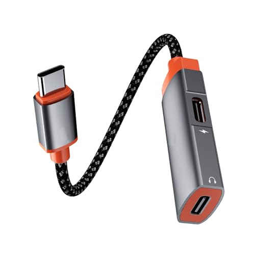 FackLOxc 2 In 1 Stereo Kopfhörer Ladeadapter 2 In 1 USB C Splitter Typ C Männlich Zum Doppel Typ C Weibchen Adapter FackLOxc 2 In 1 Stereo Kopfhörer Ladeadapter 2 In 1 USB C Splitter Typ C Männlich Zum Doppel Typ C Weibchen Adapter von FackLOxc