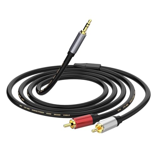 FackLOxc 3 5 Mm Weiblich Bis 2rca Männliche Stereo Stereo Y Kabelgold Adapter Für Smartphones Lautsprecher Heimkino von FackLOxc