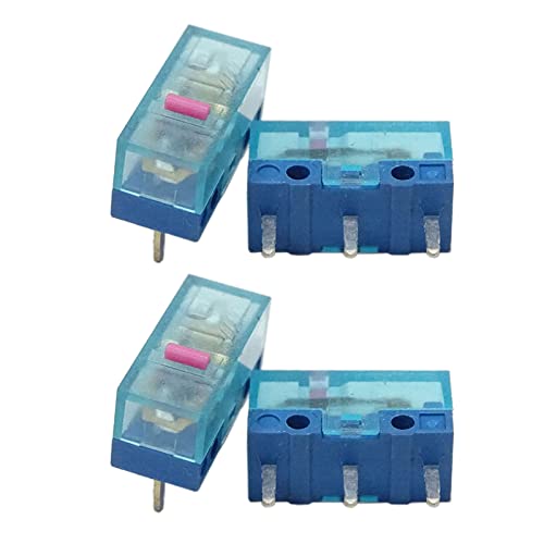 FackLOxc 4PCS New Huano Blue Blue Transparent Shell Maus Microschitknopf 80 Millionen Lebensmaustaste Schalter 0 74n von FackLOxc