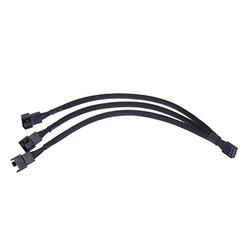 FackLOxc 4Pin 1 Bis 3ways PWM Lüfter Splitter Kabel Schwarz Ärmeln CPU Kühlung Lüfter Stromverlängerung Kabel 4Pin Frauen Bis 3X 4pin Mann von FackLOxc