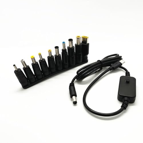 FackLOxc 5 V 9 V 12 V 15V 20V Einstellbare USB C Bis 5 5x2 1 Mm Kabel Mit 10 Austauschbarer Adapter Für Networking Geräte Tastaturen FackLOxc 5 V 9 V 12 V 15V 20V Einstellbare USB C Bis 5 5x2 1 Mm Kabel Mit 10 Austauschbarer Adapter Für Networking Geräte Tastaturen von FackLOxc