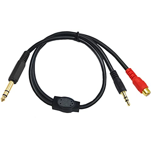 FackLOxc 6,35 Stecker Stereo auf Buchse 6,35 auf Buchse + 3,5 3,5 mm Mikrofon Mixer Power Amplifier Converter Adapter von FackLOxc