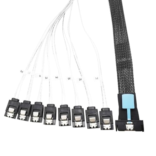 FackLOxc 8i (74p) Bis 8xsata Power Splitter Kabel PCIE5.0 Port 24Gbit / S SAS4.0 Datenübertragungsverbindungskabel Für Den Server von FackLOxc