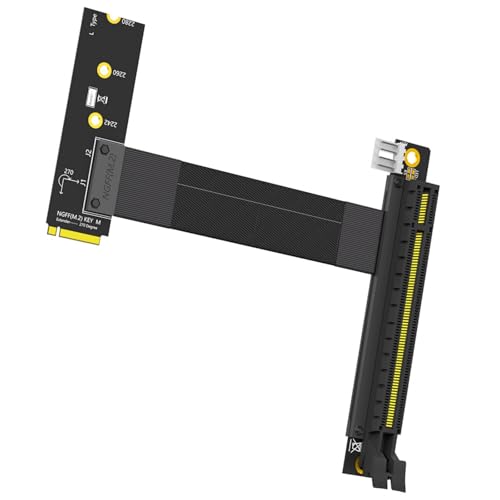 FackLOxc 90 Abgewinkelte Drehung NGFFs Key M Auf PCIe 16X Grafikkartenadapter Nvme Auf PCIe PCIExpress 16X Verlängerungskabel von FackLOxc