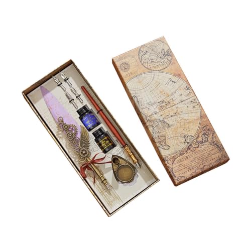 FackLOxc Cool Pen Pen Kalligraphie Stift Set Füllfederhalter Dip Pen und - Set Vintage Stift für Gäste von FackLOxc