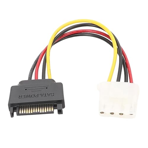 FackLOxc Effizientes 4-Pin Netzkabel. Großes 4-Pin Auf Sata-15-Pin Adapterkabel Für 4-Pin Lüfter Computer Netzkabel von FackLOxc