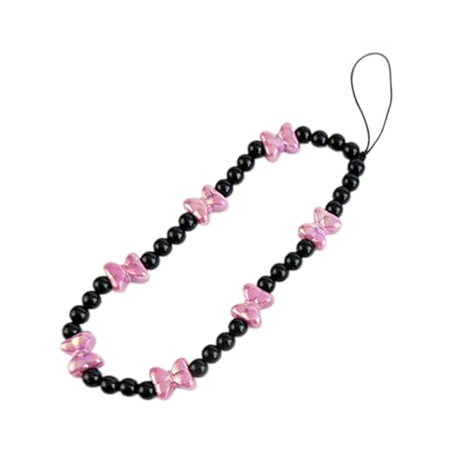 FackLOxc Elegantes Perlen Telefon Lanyard Armband Gurt Mit Bögen Charme Mobile Zubehör Stylische Mobiltelefone Kette Für Frauen & Mädchen von FackLOxc