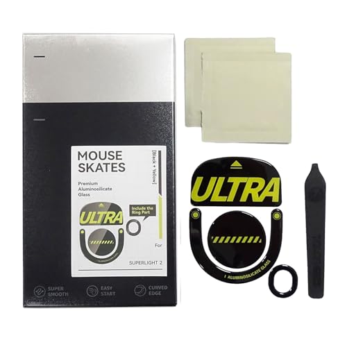 FackLOxc Glas Maus Skates Pad Maus Fuß Aufkleber Ersatz Glattes Gleiten Für GProX Superlight 2 Pad 1Set von FackLOxc