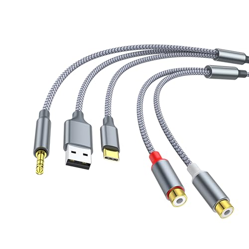 FackLOxc Hörkabel USB Typc Mit 3 5 Mm Bis 2RCA Femele Adapter Verbessert Geräuscherlebnis In Auto Und Theatern FackLOxc Hörkabel USB Typc Mit 3 5 Mm Bis 2RCA Femele Adapter Verbessert Geräuscherlebnis In Auto Und Theatern von FackLOxc