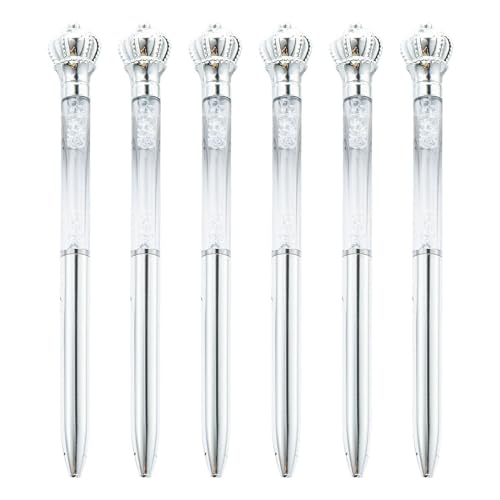 FackLOxc Kugelschreiber, Kristall-Strasssteine, Kugelschreiber, Signierstift, glatt, zum Schreiben von Gästen, für Büro, 6 Stück FackLOxc Kugelschreiber, Kristall-Strasssteine, Kugelschreiber, Signierstift, glatt, zum Schreiben von Gästen, für Büro, 6 Stück von FackLOxc