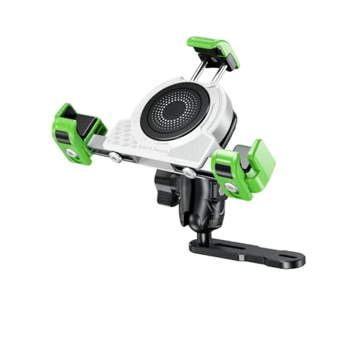FackLOxc Motorrad-Telefonhalterung, fortschrittliche, stoßdämpfende Handyhalterung, geeignet für Hochgeschwindigkeits-Radfahren für 13,7 cm - 18,3 cm (5,4 - 7,2 Zoll) große Telefone von FackLOxc
