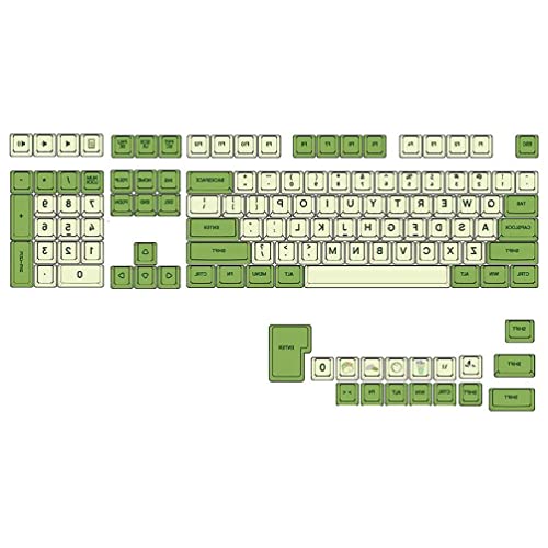 FackLOxc PBT Keycaps 125-Tasten Matcha Grün Farbstoff-Sublimation XDA Mechanische Tastatur Keycap Für MX-Schalter von FackLOxc