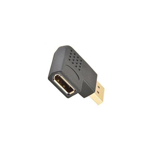 FackLOxc Rechtwinkliger HDTV-kompatibler 1.4-Adapter, Stecker auf Buchse, 90-Grad-Kabelkonverter verbessert die Verbindung FackLOxc Rechtwinkliger HDTV-kompatibler 1.4-Adapter, Stecker auf Buchse, 90-Grad-Kabelkonverter verbessert die Verbindung von FackLOxc