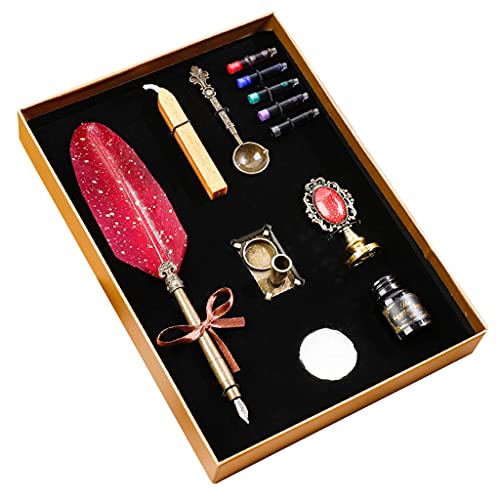 FackLOxc Retro Sprinkle Gold Pen Retro Pen Set Pen Kalligraphie Schreiben Stift Wachs Siegel Stempel Kits FackLOxc Retro Sprinkle Gold Pen Retro Pen Set Pen Kalligraphie Schreiben Stift Wachs Siegel Stempel Kits von FackLOxc