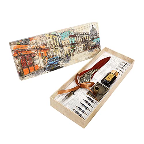 FackLOxc Tragbares Retro-Stift-Set für Kalligraphie, Schreibstift FackLOxc Tragbares Retro-Stift-Set für Kalligraphie, Schreibstift von FackLOxc
