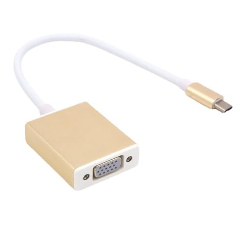FackLOxc Tragbares USB 3.1 Typ C auf VGA-Buchse, Konverterkabel, Adapterkabel für Computer-Display, Fernseher und Projektor FackLOxc Tragbares USB 3.1 Typ C auf VGA-Buchse, Konverterkabel, Adapterkabel für Computer-Display, Fernseher und Projektor von FackLOxc