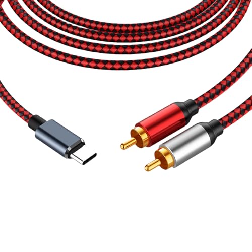 FackLOxc USB C Bis 2RCA Soundkabel 2RCA Kabel Typ C Zu Männlich 2RCA Zu USB C Für Telefon Laptop Tablet Home Theaterverstärker Lautsprecher von FackLOxc