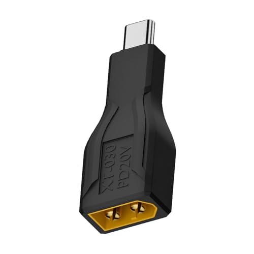 FackLOxc XT60 Stecker auf Typ-C-Stecker, Adapter passend für Fernbedienungsmodelle, unterstützt 100 W schnelles Laden und Stromversorgung von FackLOxc