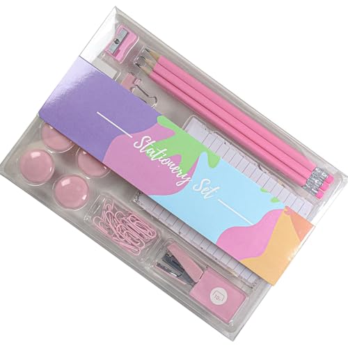 Kleine Heftklammern, Magnete, Pinnnadeln, Büroklammern, Cartoon-Notizbuch, Radiergummi, Bleistifte, Binder-Clips, Schulbedarf für Mädchen Kleine Heftklammern, Magnete, Pinnnadeln, Büroklammern, Cartoon-Notizbuch, Radiergummi, Bleistifte, Binder-Clips, Schulbedarf für Mädchen von FackLOxc