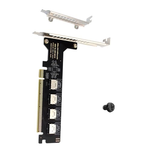 PCIE X16 Bis SFF 8612 SFF 8611 Expansion Adapter Für Mainboard Multiple Disk PCIE X4x4x4x4 von FackLOxc