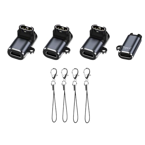 USB-C-Ladeadapter-Konverter für 7/6/6S/5/5S Smartwatches, 4 Stück, Winkel, Kabelverbinder, tragbare Schlüsselanhänger-Designs USB-C-Ladeadapter-Konverter für 7/6/6S/5/5S Smartwatches, 4 Stück, Winkel, Kabelverbinder, tragbare Schlüsselanhänger-Designs von FackLOxc