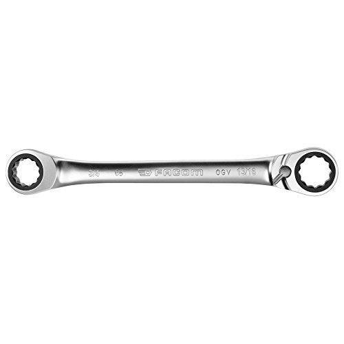 FACOM Knarren Ringschlüssel mit um 15° abgeschrägten Ringköpfen, 12 Kant 3/4x13/16, 1 Stück, 65.3/4X13/16 FACOM Knarren Ringschlüssel mit um 15° abgeschrägten Ringköpfen, 12 Kant 3/4x13/16, 1 Stück, 65.3/4X13/16 von Facom