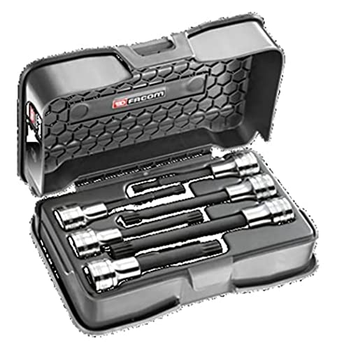 FACOM SV.LJ6B Steckschlüsselsatz XZN metrisch, Schwarz/Grau, 1/2 Zoll, 6-teiliges Set von Facom