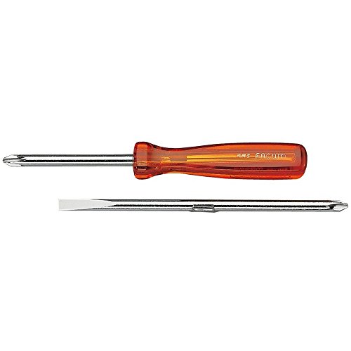 FACOM - Schraubendreher mit auswechselbarer Klinge - AMS - Flach und Kreuz - Länge 165 mm - Verchromt poliert - Handwerkzeug - Geeignet für professionellen Gebrauch von Facom
